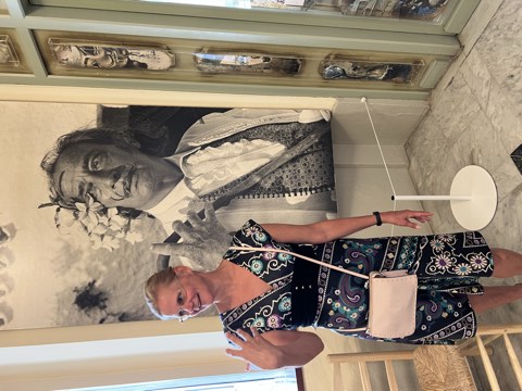 Samen op de foto in het museum